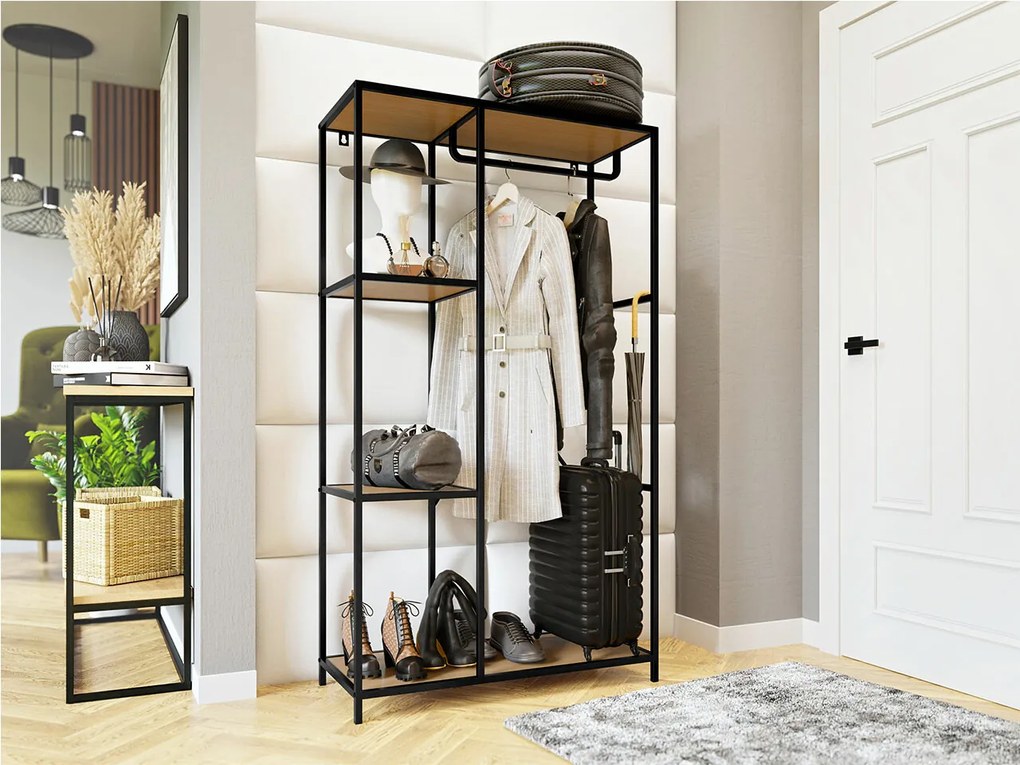 Σετ διαδρόμου Richardson A107, 167x90x40cm, 15 kg, Καφέ, Μαύρο, Μέταλλο, Ινοσανίδες μέσης πυκνότητας, Εντοιχισμένη | Epipla1.gr