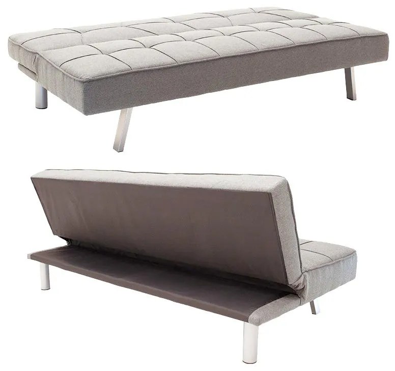 Καναπές - Kρεβάτι Travis 3θέσιος Ύφασμα Γκρι 175x83x74 εκ. 175x83x74 εκ.