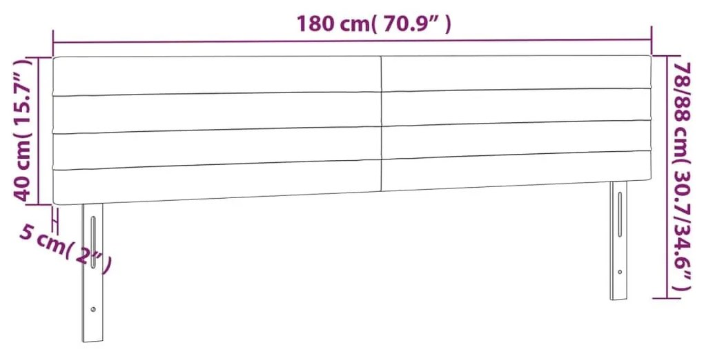 Κεφαλάρια Κρεβατιού 2 τεμ. Μπλε 90x5x78/88 εκ. Υφασμάτινο - Μπλε