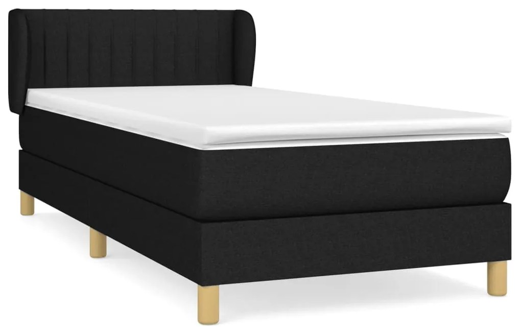 ΚΡΕΒΑΤΙ BOXSPRING ΜΕ ΣΤΡΩΜΑ ΜΑΥΡΟ 90X200 ΕΚ. ΥΦΑΣΜΑΤΙΝΟ 3126935