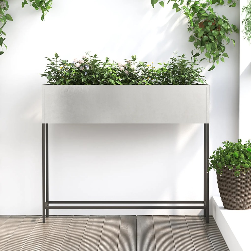 vidaXL Υψωμένος Κήπος 100x26x82 εκ Μη Σιδερένιο Ατσάλι
