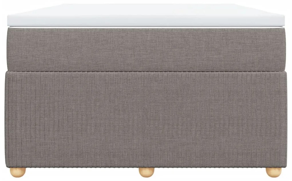 vidaXL Κρεβάτι Boxspring με Στρώμα Taupe 120x200 εκ. Υφασμάτινο