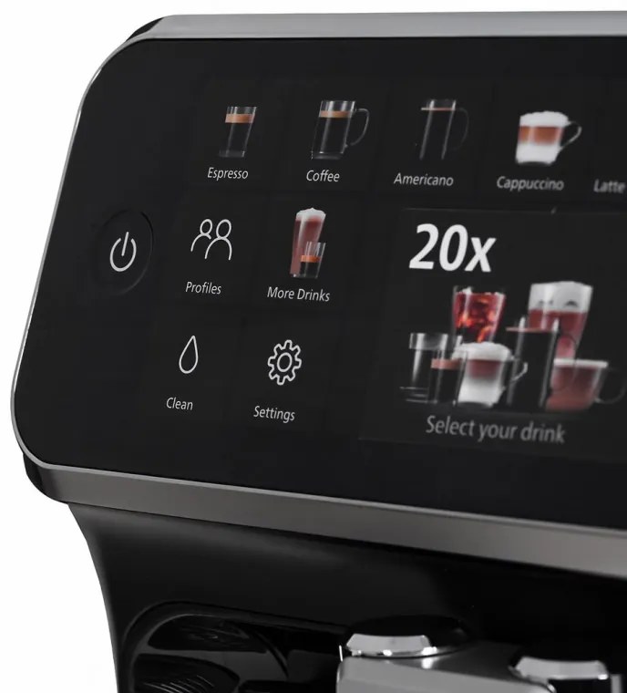 Καφετιέρα Philips EP5541/50 5500 Latte Go, 1500W, 15 bar, 1,8 l, 3 temp, Ceramichna melachka με 12 niva, TFT, AquaClean, SilentBrew, AromaExtract, ExtraShot, Cernen