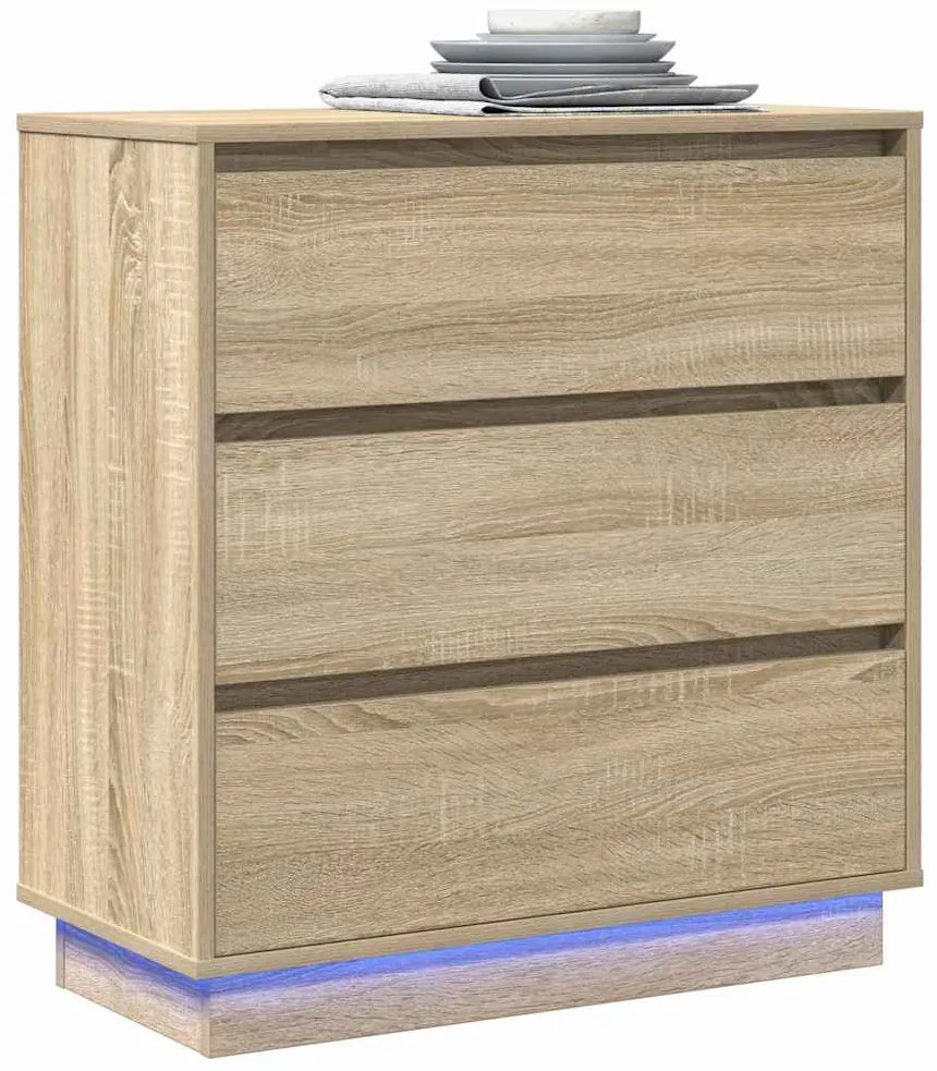 vidaXL Κομοδίνο με Sonoma Δρυς 71 x 34.5 x 75 εκ. Επεξεργασμένο ξύλο