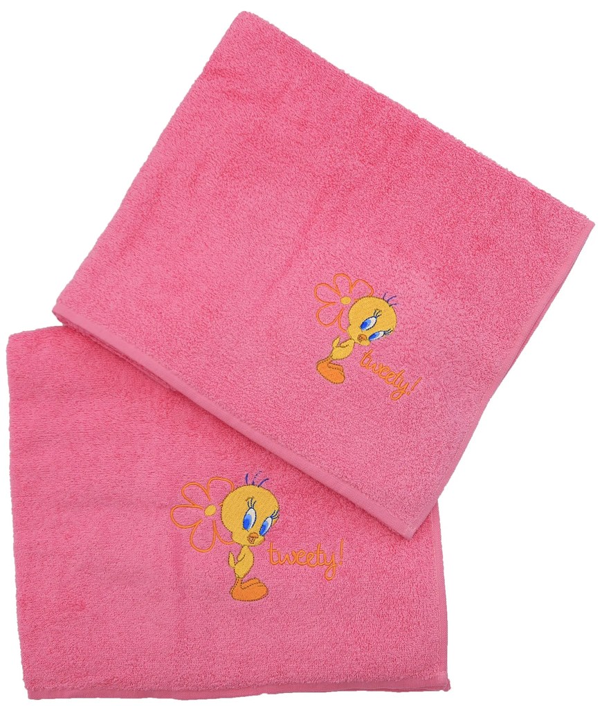 Σετ 2 Τεμ Πετσέτες 50x80, 70x130 Tweety Viopros