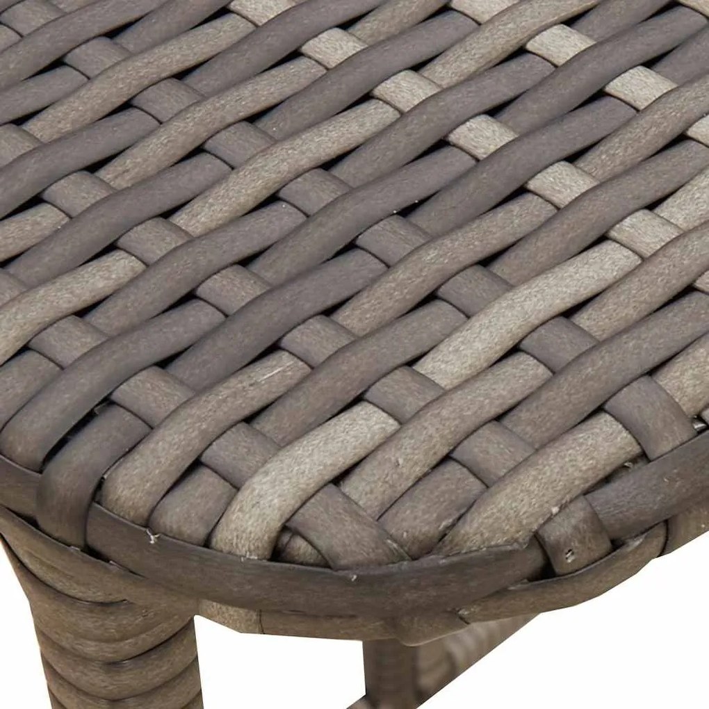 Πτυσσόμενο τραπέζι κήπου γκρι 90x51x75 cm Poly Rattan - Γκρι