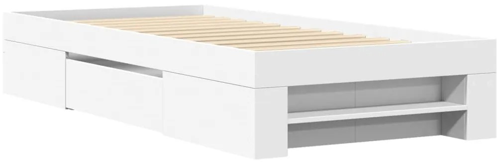 vidaXL Πλαίσιο Κρεβατιού Λευκό 90 x 200 εκ. Επεξεργασμένο Ξύλο