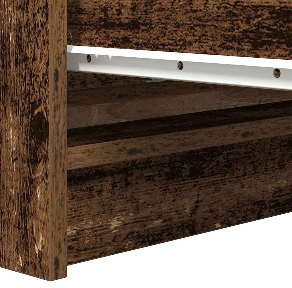 Sideboard Παλιό ξύλο 80x35x99 cm Ξύλο μηχανής - Καφέ