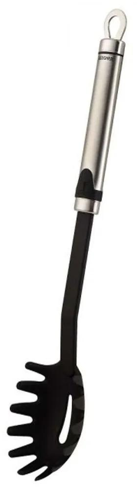 Κουτάλα Ζυμαρικών Gizmo BG00003063 32cm Inox-Black Bergner Ανοξείδωτο Ατσάλι,Nylon