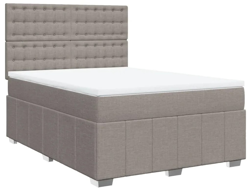 ΚΡΕΒΑΤΙ BOXSPRING ΜΕ ΣΤΡΩΜΑ TAUPE 160X200 ΕΚ. ΥΦΑΣΜΑΤΙΝΟ 3294037