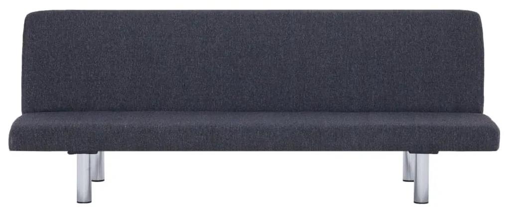 Καναπές - Κρεβάτι Σκούρο Γκρι από Πολυεστέρα - Γκρι