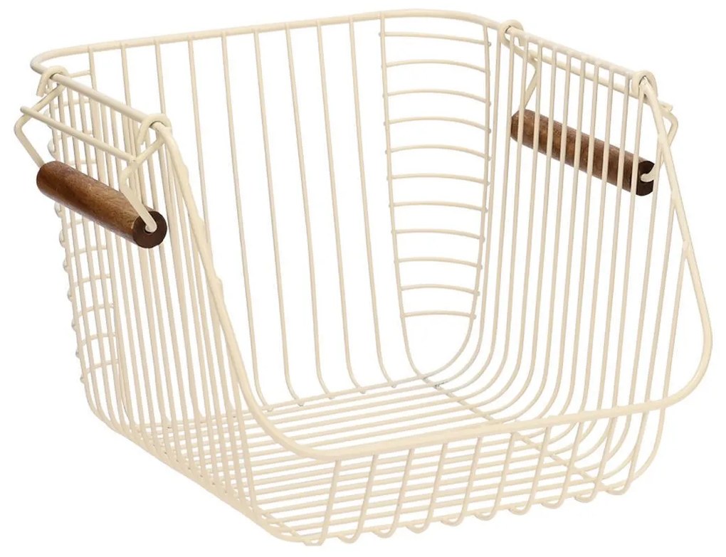 ESTIA ΚΑΛΑΘΙ ΟΡΓΑΝΩΣΗΣ ALLURE ΜΕΤΑΛΛΙΚΟ 26.5x29.5x21.5cm ΣΤΟΙΒΑΖΟΜΕΝΟ IVORY