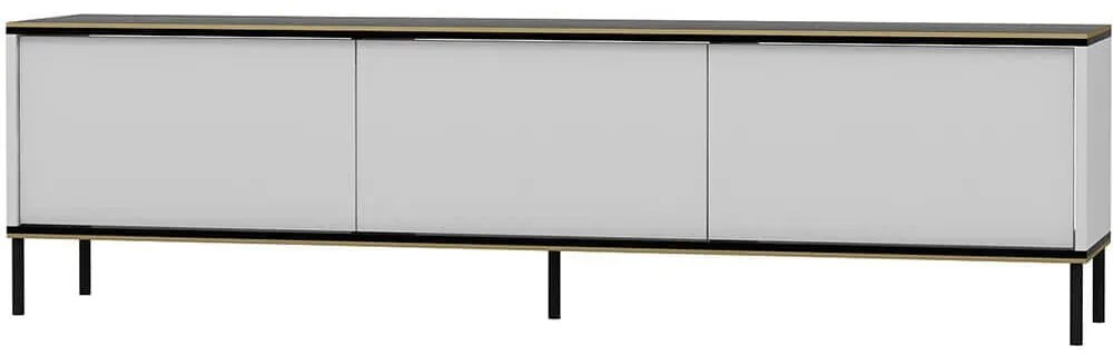 Έπιπλο Tηλεόρασης Imaj 382NRC1526 180x35x45,2cm Marble Effect Black-White