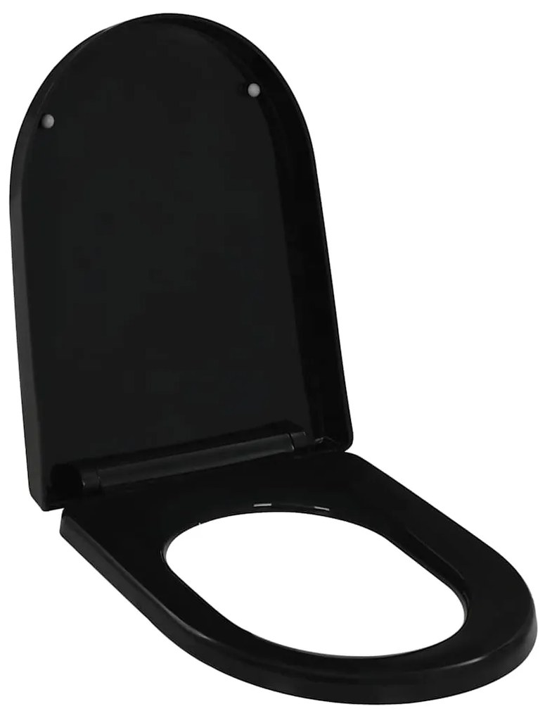 vidaXL Κάλυμμα Λεκάνης με Soft Close &amp; Quick Release Μαύρο