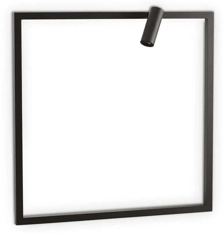 Φωτιστικό Τοίχου-Απλίκα Syntesi Square 271897 61x60x15cm LED 5W 3000K Black Ideal Lux