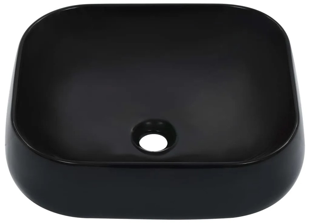 vidaXL Νιπτήρας Μαύρος 44,5 x 39,5 x 14,5 εκ. Κεραμικός