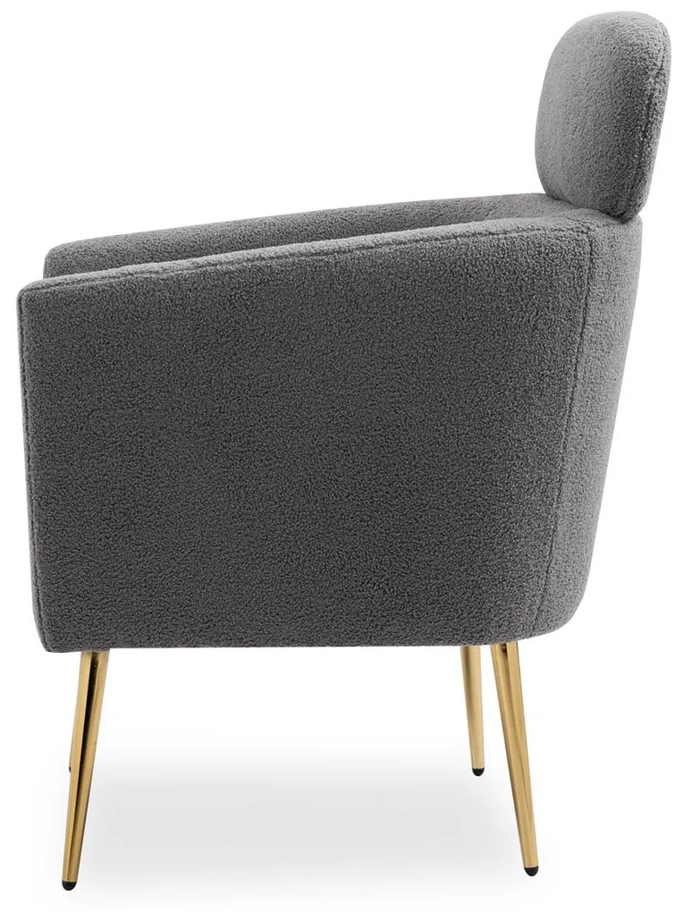 MELISA  leisure armchair cream / gold DIOMMI V-CH-MELISA-FOT-POPIEL