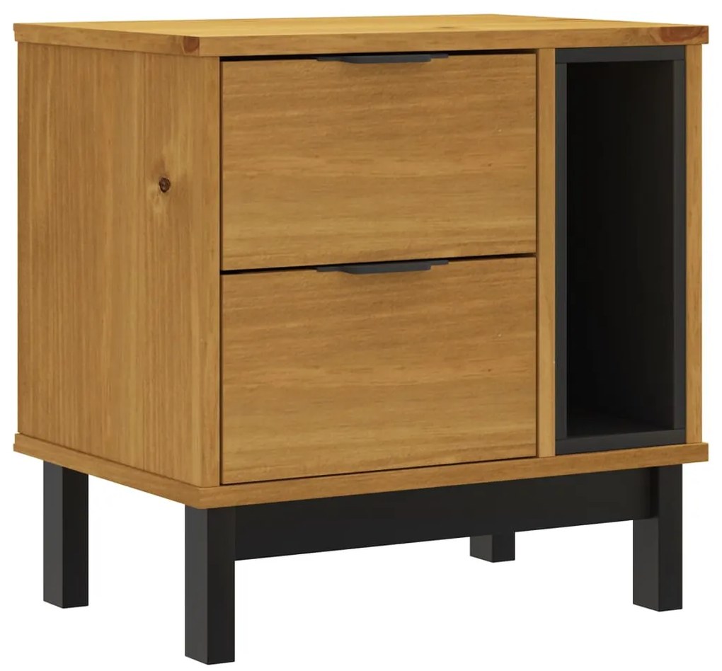 vidaXL Κομοδίνο FLAM 49 x 35 x 50 εκ. από Μασίφ Ξύλο Πεύκου