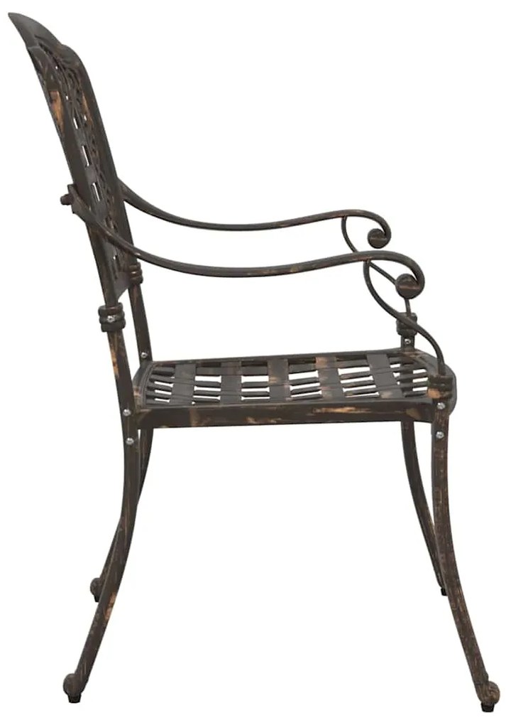 vidaXL Καρέκλα Κήπου 2 pcs Μπρονζέ 55 x 56.5 x 91εκ Αλουμίνιο