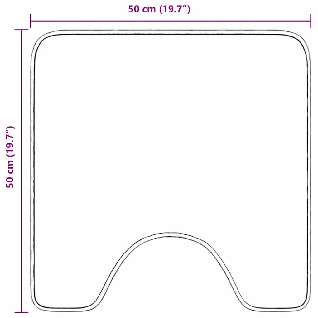 vidaXL Πατάκι μπάνιου Κρεμ 50 x 50 cm Πολυπροπυλένιο