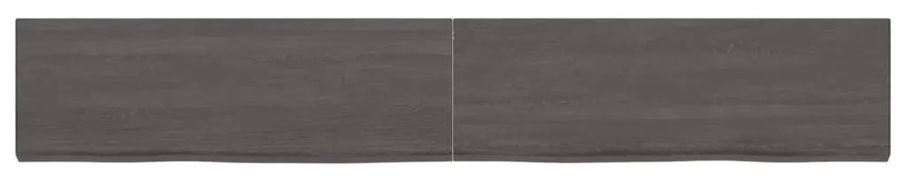 Πάγκος Μπάνιου Σκούρο Καφέ 180x30x(2-4) εκ. Επεξεργ. Μασίφ Ξύλο - Γκρι