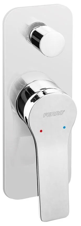 Μίκτης Μπαταρίας Ντους 2 Εξόδων Stratos BSC7P Chrome Ferro Ορείχαλκος
