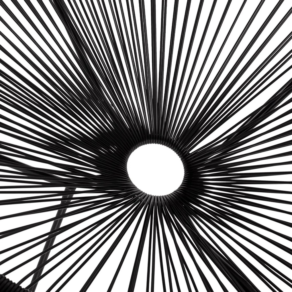 Σετ Κήπου Σαλόνι ACAPULCO 3 τεμ Μαύρο Μέταλλο - Rattan