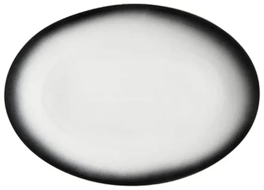 Πιατέλα Σερβιρίσματος Οβάλ Granite Caviar AX0261 35x25cm White-Anthracite Maxwell&Williams Πορσελάνη