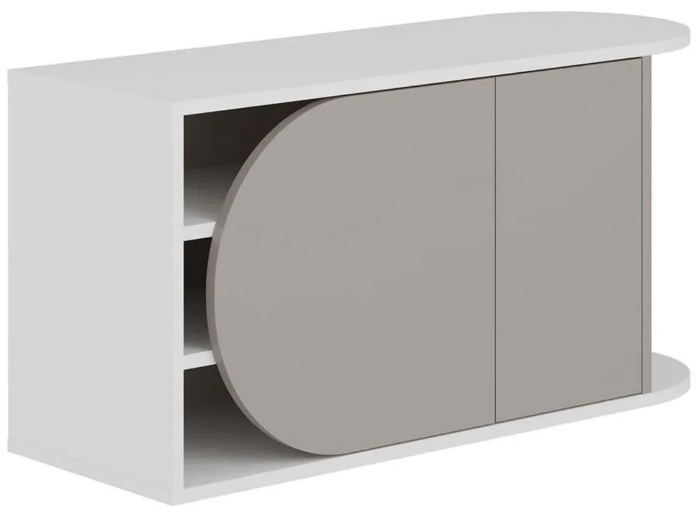 Παπουτσοθήκη Nova 855DTE5171 104x37x50cm White-Light Mocha Μοριοσανίδα, Μελαμίνη