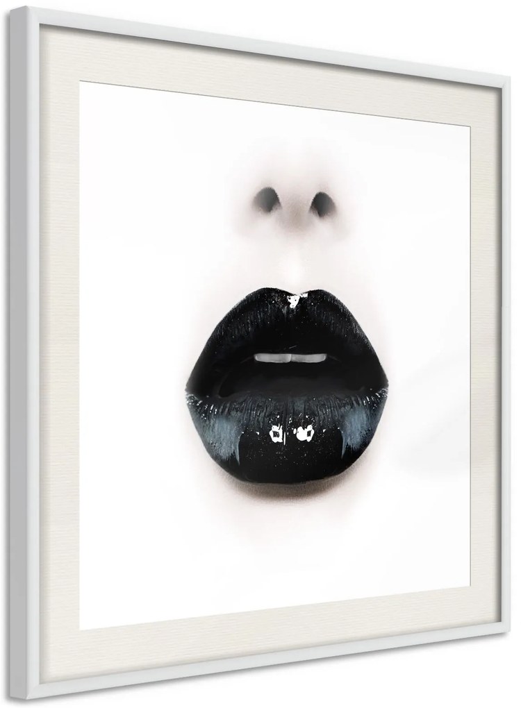 Αφίσα - Black Lipstick (Square) - 30x30 - Χρυσό - Με πασπαρτού