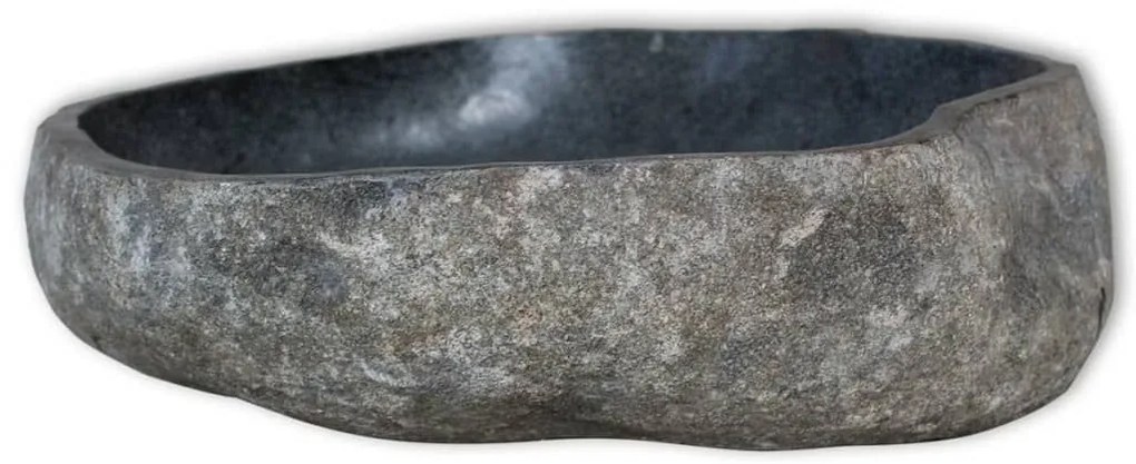 Έπιπλο Μπάνιου με Νιπτήρες River Stone από Μασίφ Ξύλο Teak - Μαύρο