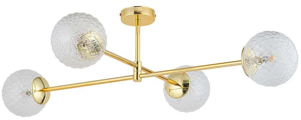 Φωτιστικό Οροφής Cadix 4607 4xG9 6W 93x21cm Gold TK Lighting