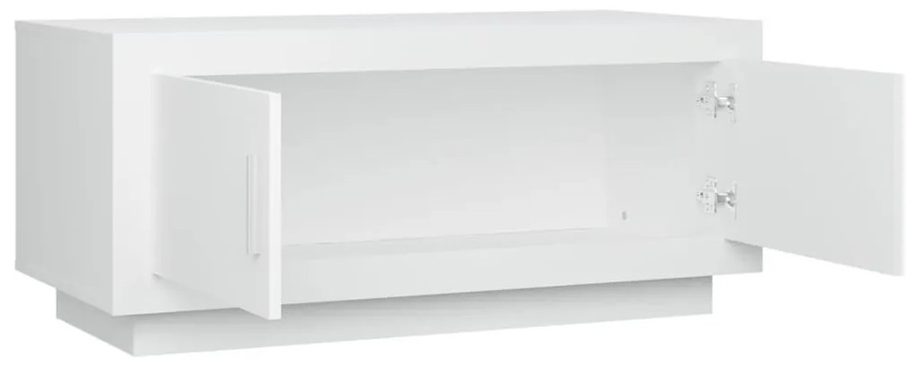 Τραπεζάκι Σαλονιού Λευκό 102x50x45 εκ. από Επεξεργασμένο Ξύλο - Λευκό