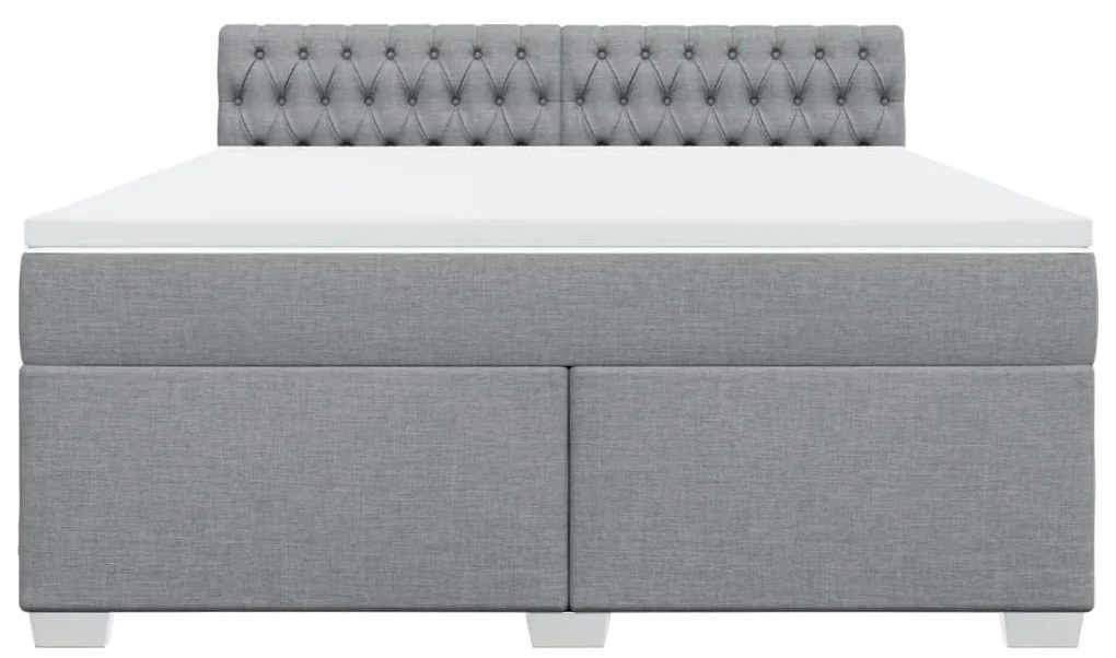 ΚΡΕΒΑΤΙ BOXSPRING ΜΕ ΣΤΡΩΜΑ ΑΝΟΙΧΤΟ ΓΚΡΙ 180X200 ΕΚ. ΥΦΑΣΜΑΤΙΝΟ 3288274