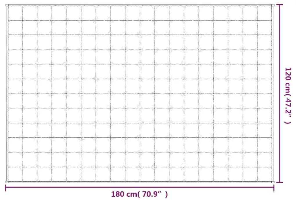 vidaXL Κουβέρτα Βαρύτητας Ανοιχτό Κρεμ 120 x 180 εκ. 9 κ. Υφασμάτινη