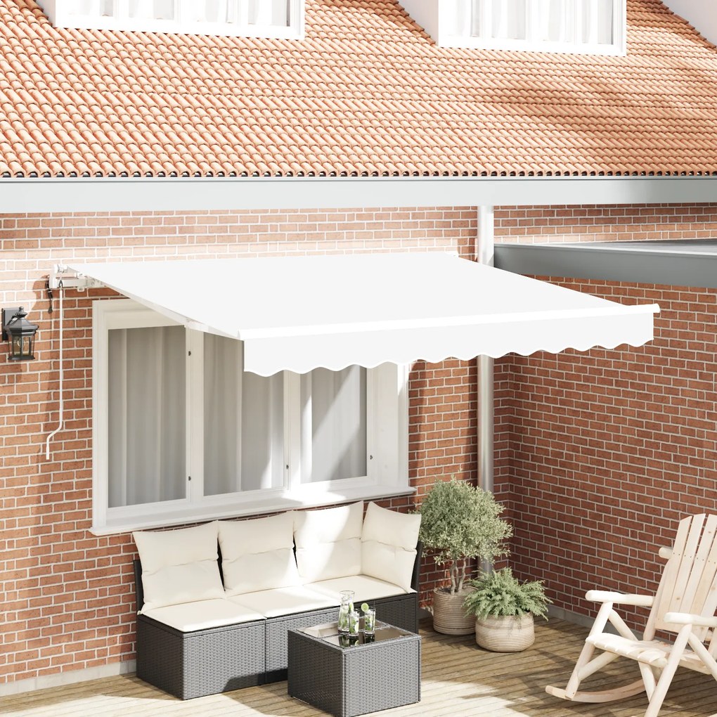 vidaXL Σκηνίτσα Αναδιπλούμενη Λευκό 350 x 200 cm