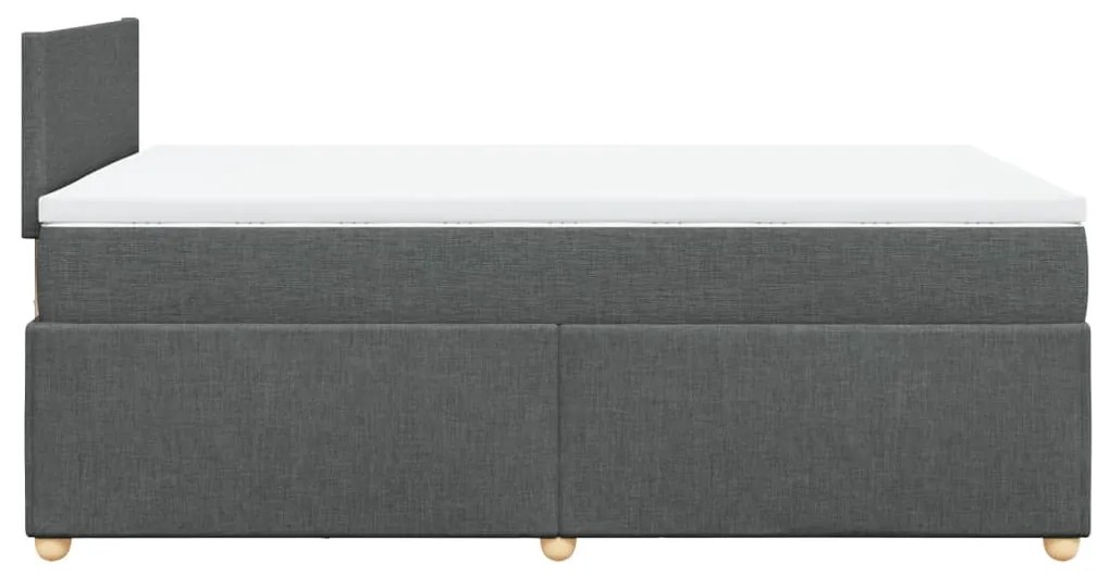 ΚΡΕΒΑΤΙ BOXSPRING ΜΕ ΣΤΡΩΜΑ ΣΚΟΥΡΟ ΓΚΡΙ 120X190 ΕΚ ΥΦΑΣΜΑΤΙΝΟ 3286613