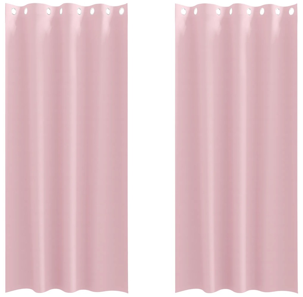 vidaXL Κουρτίνες 2 pcs Μωρουδίστικο Ροζ 225 x 140 εκ. Πολυεστέρας