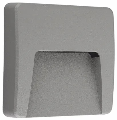 Απλίκα Φωτιστικό Τοίχου IP65 LED 3W 3000K Τετράγωνο SLIM ACA-SLIM42-Γκρι SLIM42