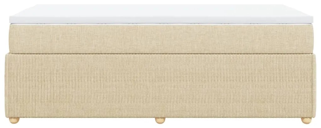 ΚΡΕΒΑΤΙ BOXSPRING ΜΕ ΣΤΡΩΜΑ ΚΡΕΜ 90X200 ΕΚ.ΥΦΑΣΜΑΤΙΝΟ 3285544