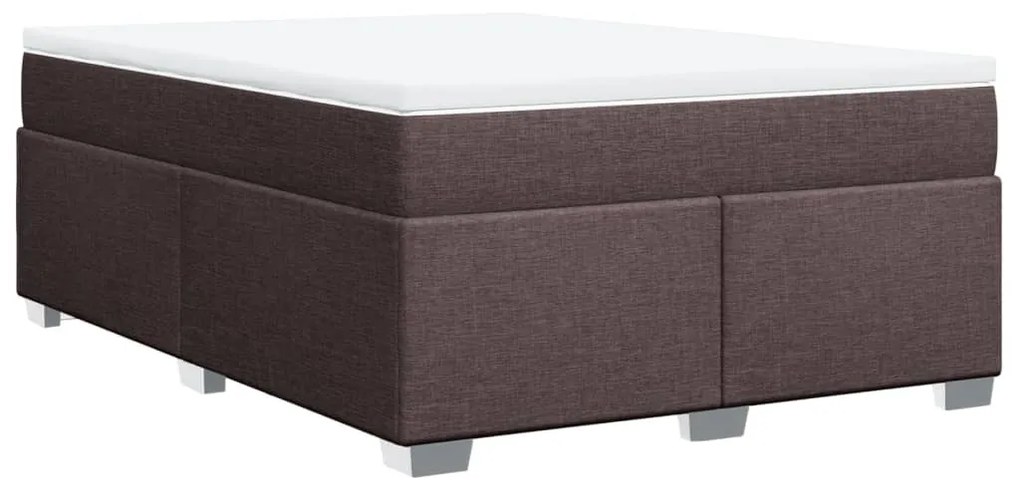 ΚΡΕΒΑΤΙ BOXSPRING ΜΕ ΣΤΡΩΜΑ ΣΚΟΥΡΟ ΚΑΦΕ 140X190 ΕΚ. ΥΦΑΣΜΑΤΙΝΟ 3285133