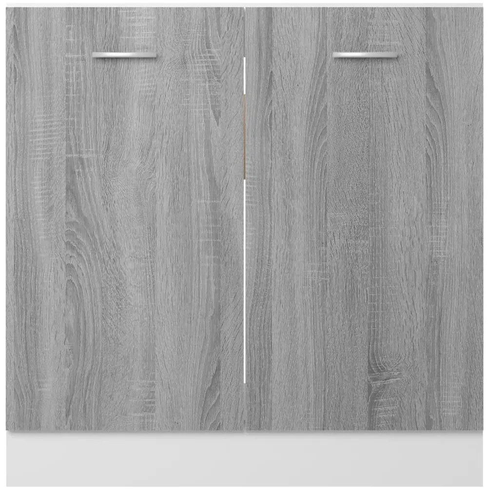 vidaXL Ντουλάπι Νιπτήρα "Lyon" Γκρι Sonoma 80x46x81,5 εκ. από Τεχνητό Ξύλο