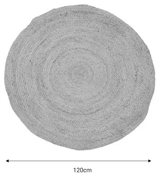 Χαλί Solon Inart φυσικό γιούτα 120x120x1εκ