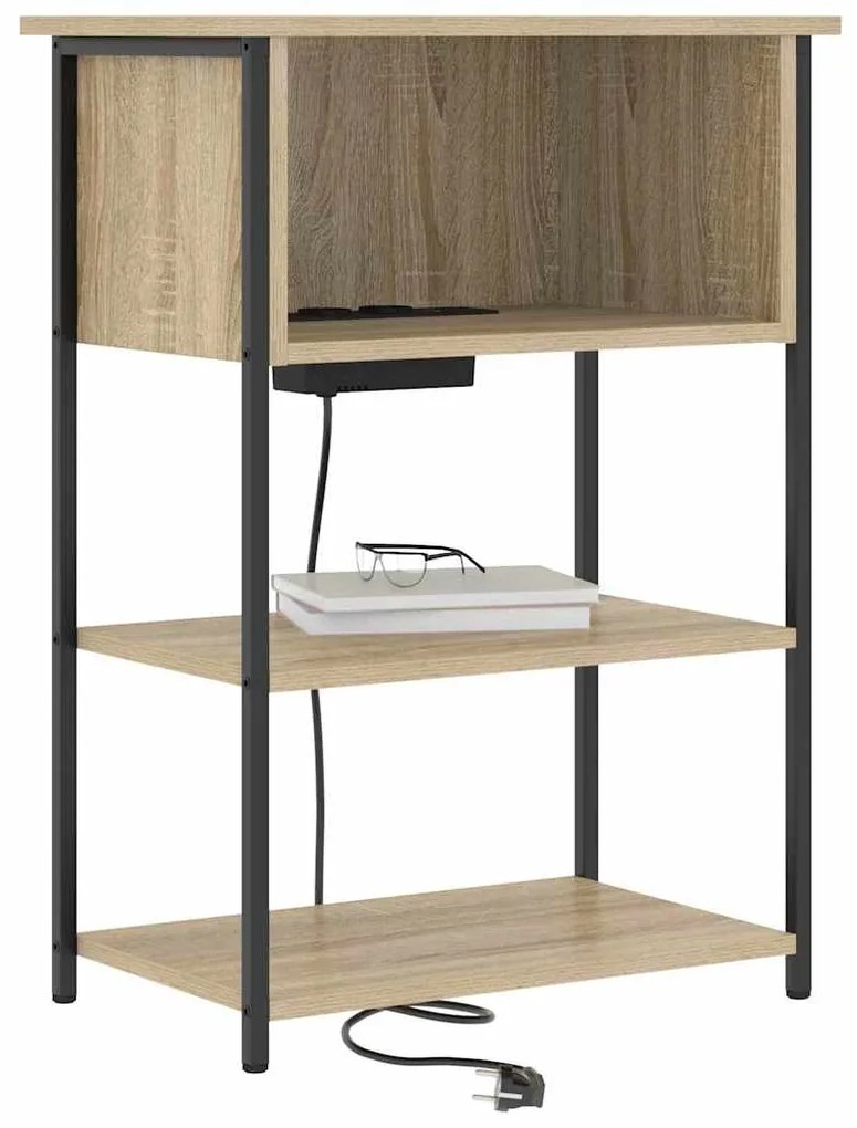 vidaXL Κομοδίνο Sonoma Δρυς 55 x 31 x 76 εκ Επεξεργασμένο ξύλο