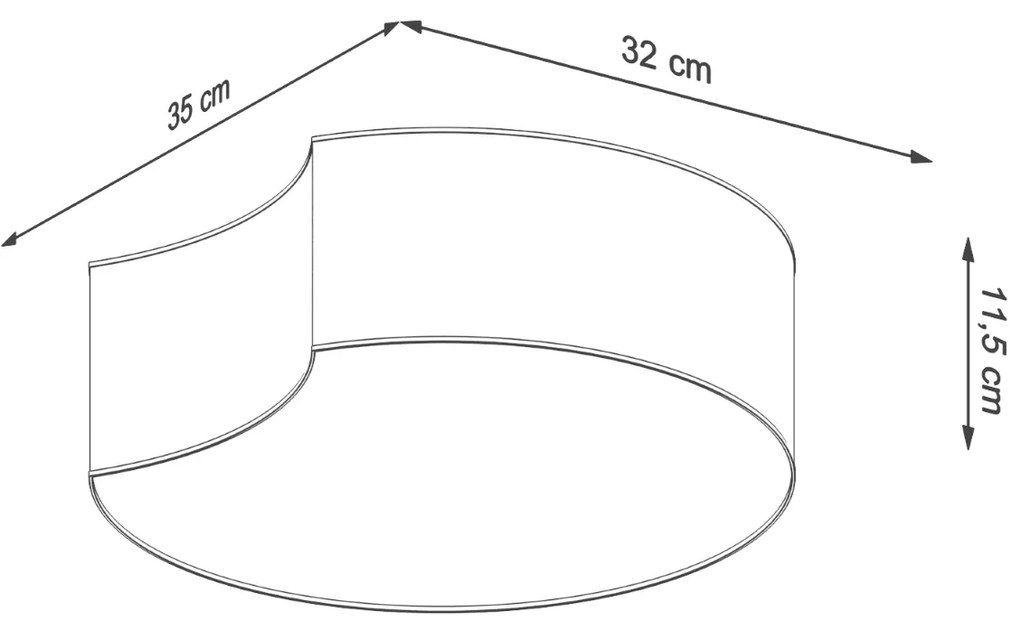 Sollux Φωτιστικό οροφής Circle 2,PVC,2xE27/60w