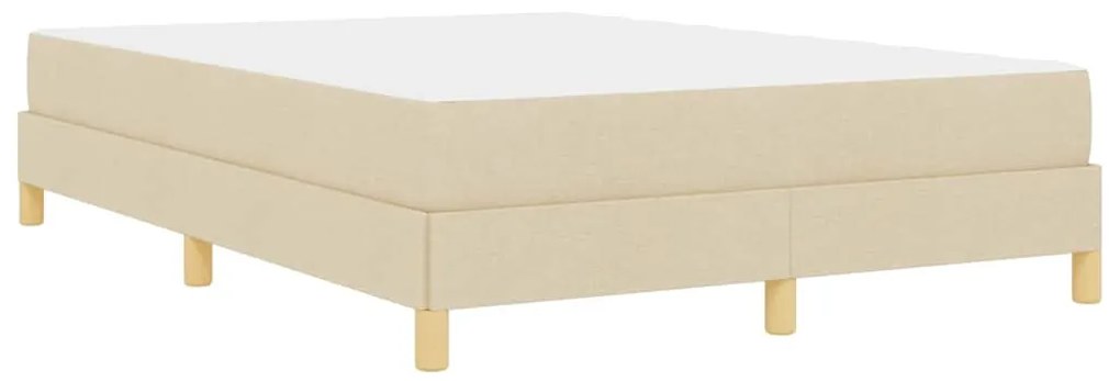 vidaXL Κρεβάτι με ελατήρια Κρέμα και Καφέ 140 x 200 cm