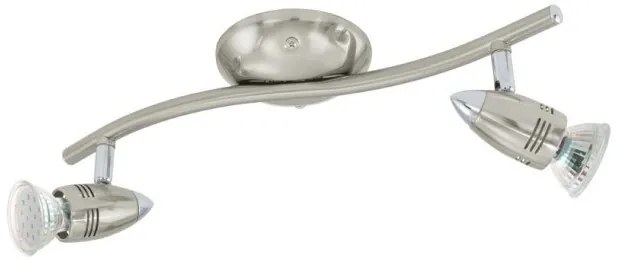 Φωτιστικό σποτ διφωτο ράγα MAGNUM LED νίκελ ματ Eglo-92642-Νίκελ Ματ 92642