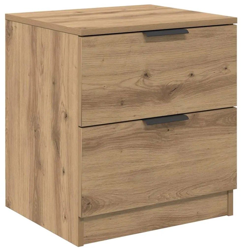 vidaXL Κομοδίνο 2 pcs artisan δρυς 45 x 39 x 50 εκ. Επεξεργασμένο ξύλο