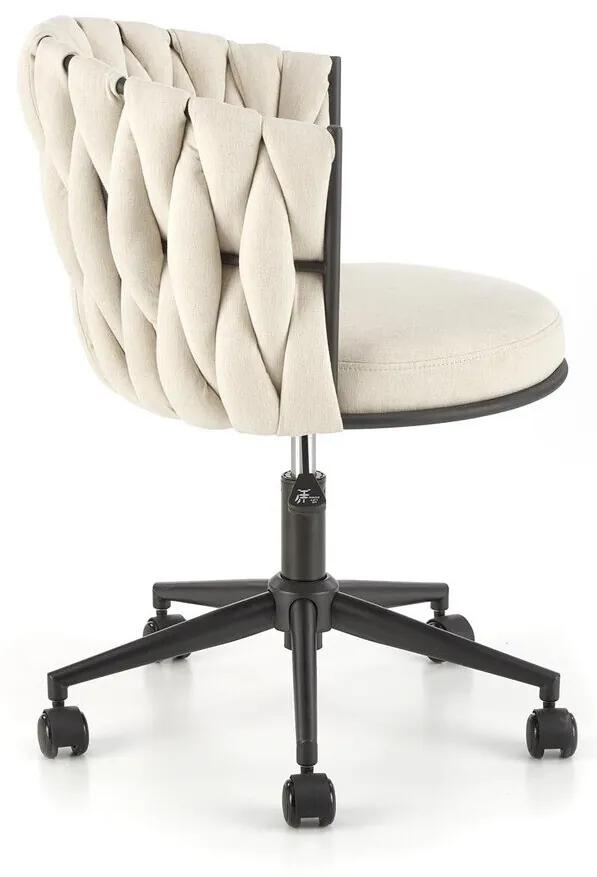 Καρέκλα γραφείου Houston 1406, Κρεμ, 75x55x60cm, 10 kg, Με ρόδες, Μηχανισμός καρέκλας: Economic | Epipla1.gr