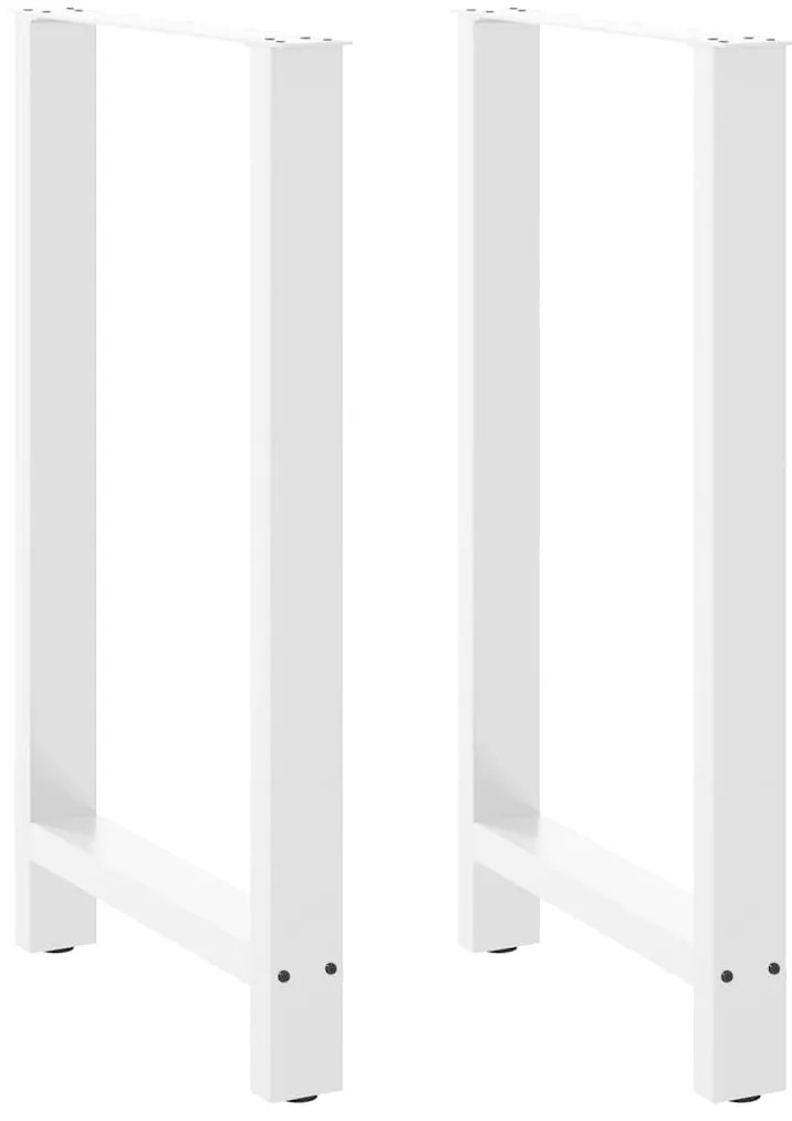 vidaXL Πόδια Τραπεζιού Μπαρ 2 τεμ. Λευκά 60x(100-101) εκ. Ατσάλι